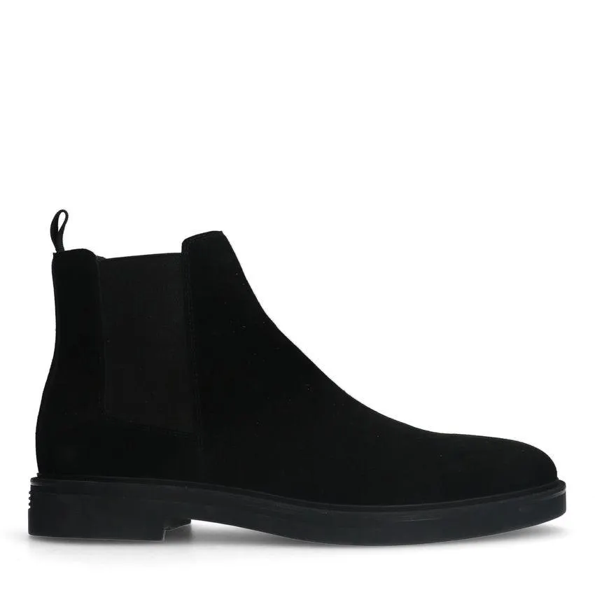 Zwarte suède chelsea boots