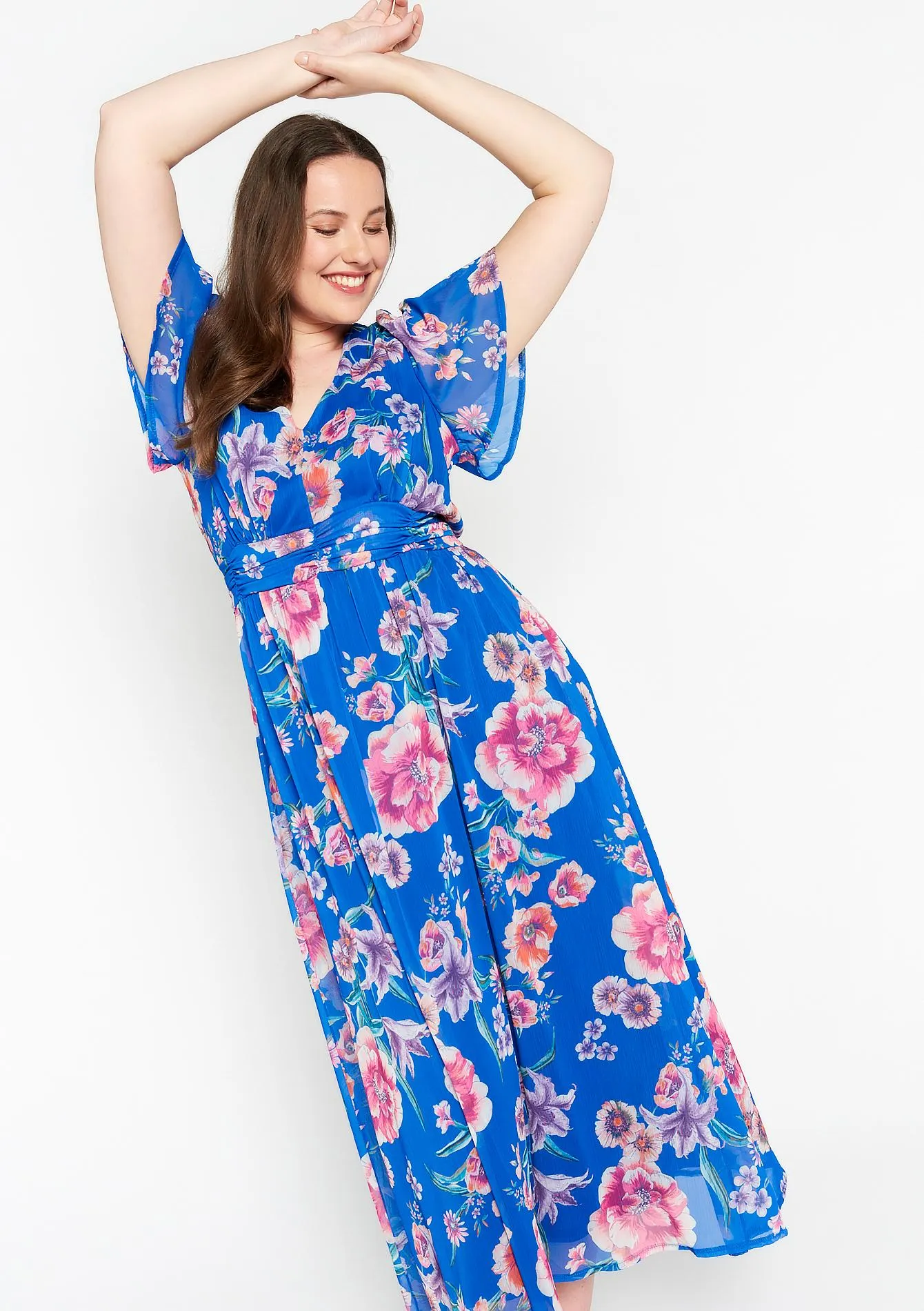 Maxi dress with floral print
