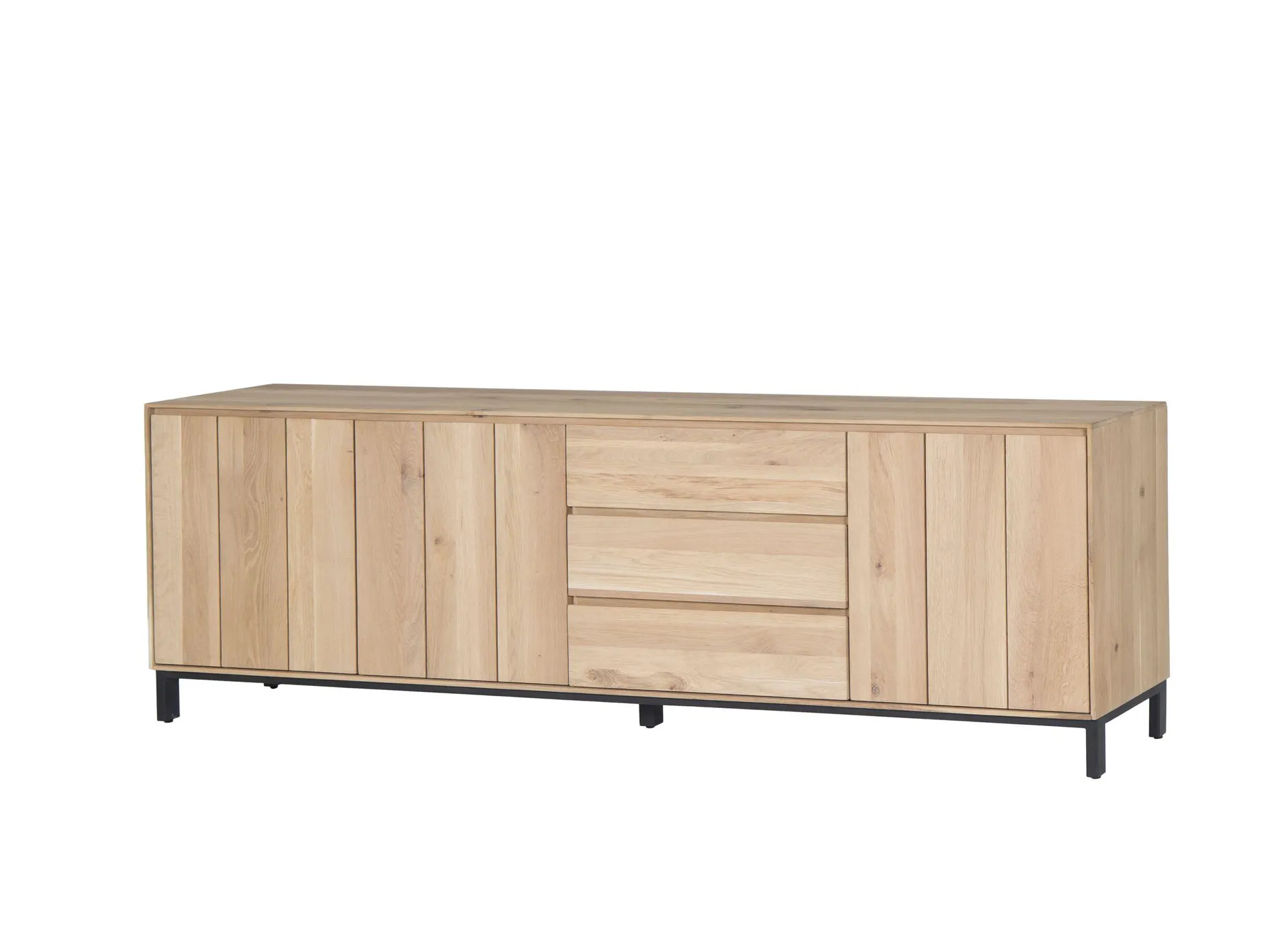 Dressoir Polar 250cm - eik massief & decor - naturel