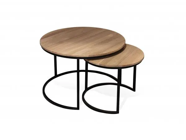 Set 2 salontafels DENEMARKEN - Eik Bianco