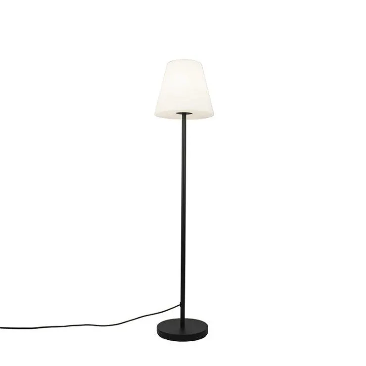 Buiten vloerlamp zwart met witte kap 35 cm IP65 - Virginia