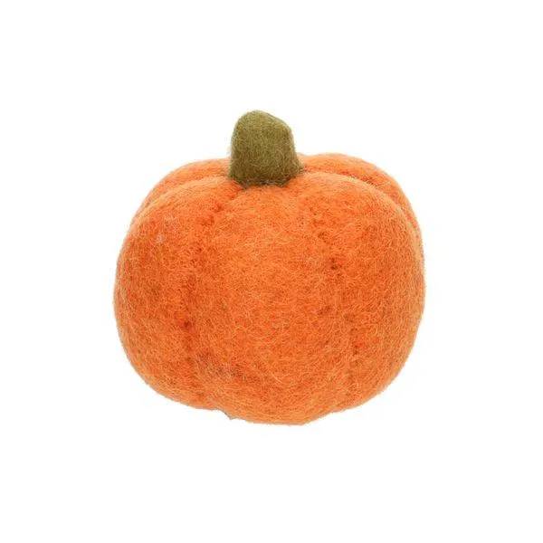 Pompoen, vilt, oranje, ca. 8 cm
