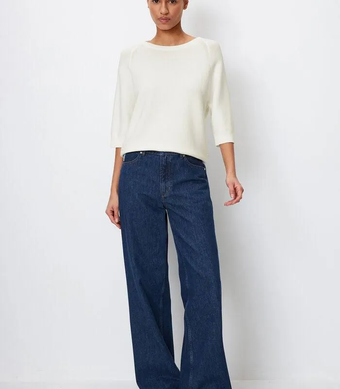 Gebreide trui met korte mouwen los