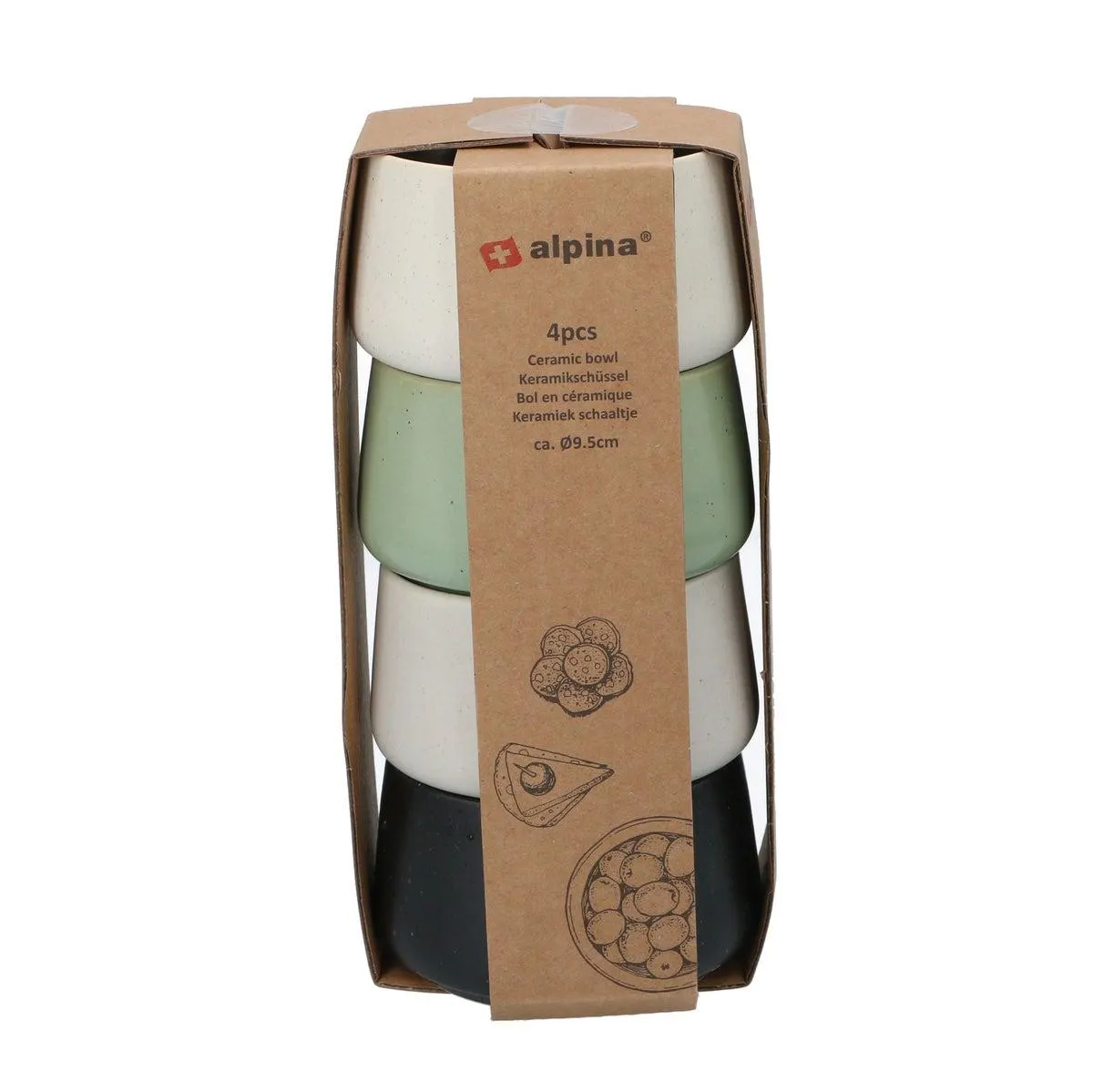 Kom keram D9,5cm 4st Alpina