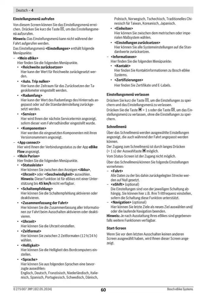 Electric Bike Manual van 12 februari tot 12 augustus 2025 - folder pagina 60