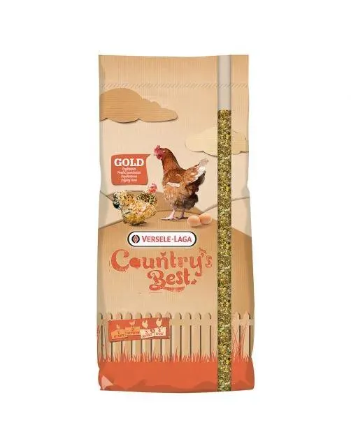 Versele-Laga Country`s Best Gold 4 Mix Kip-Graan Met Legkorrel - Kippenvoer - 20 kg Standaard