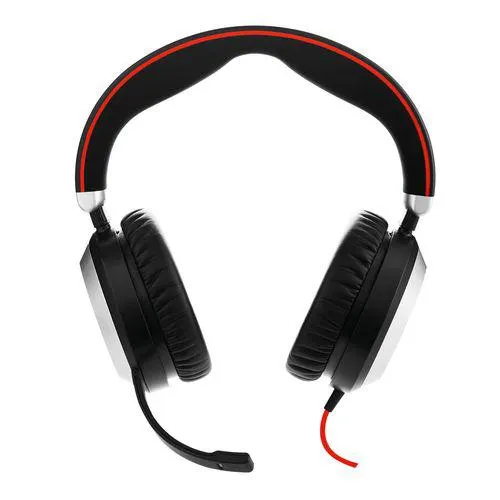 Jabra Evolve 80 UC Stereo Headset Bedraad Hoofdband Kantoor/callcenter Bluetooth Zwart