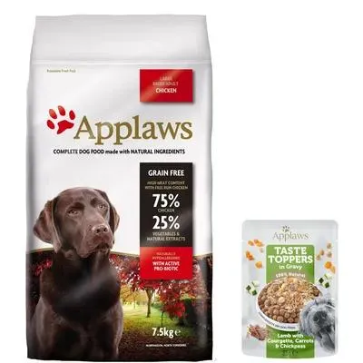 Croquettes Applaws 7,5 kg / 15 kg + Taste Toppers en sauce 85 g en cadeau !
