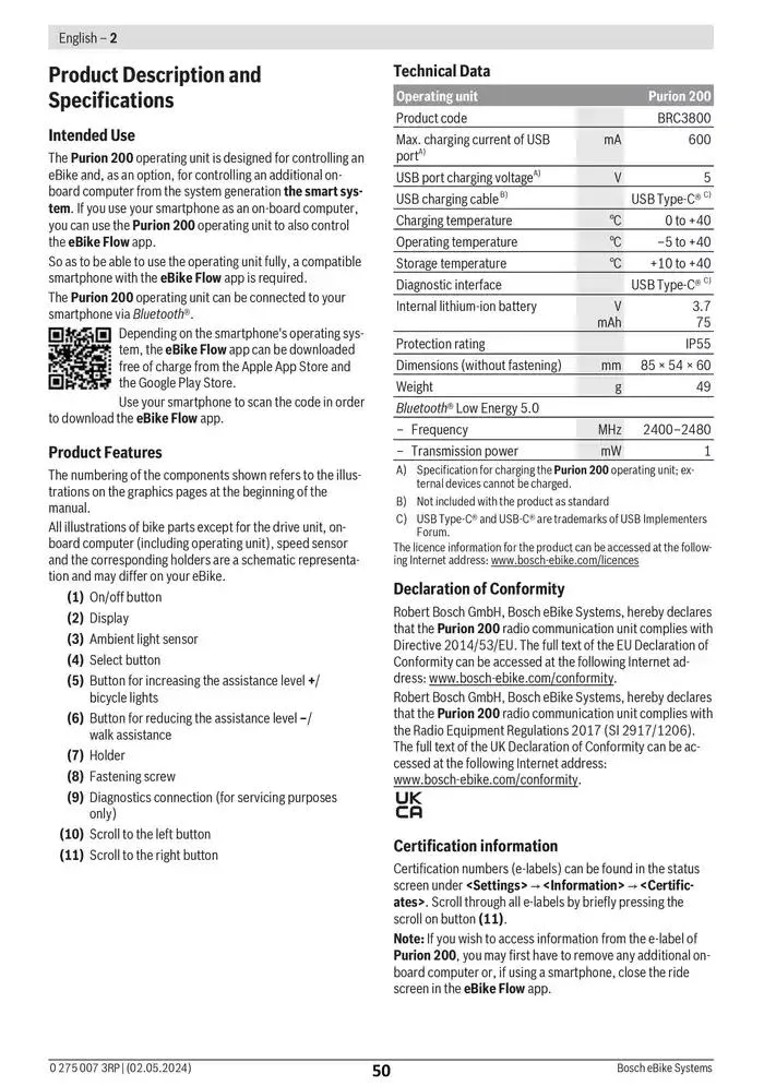 Electric Bike Manual van 12 februari tot 12 augustus 2025 - folder pagina 50