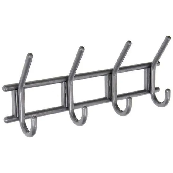 P Kunststof Kapstok 4 Haken 375X155X70 Metaalgrijs
