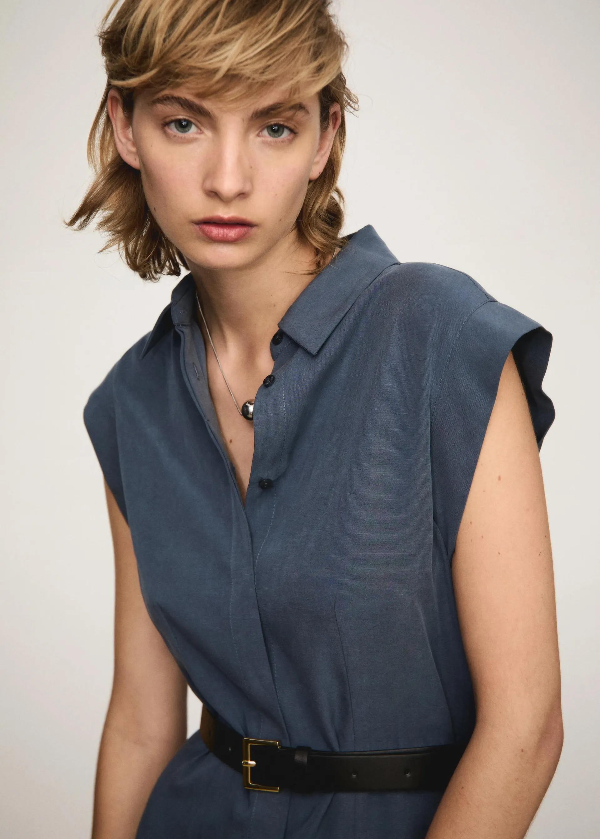 Šaty s páskem lyocell