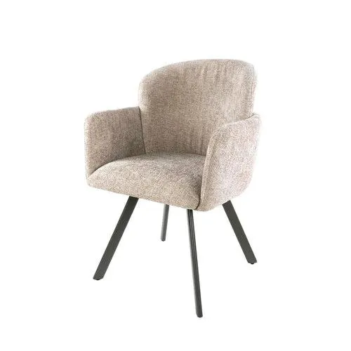 Giga Meubel Eetkamerstoel Embrace - Zand - Draaibaar - Set van 2