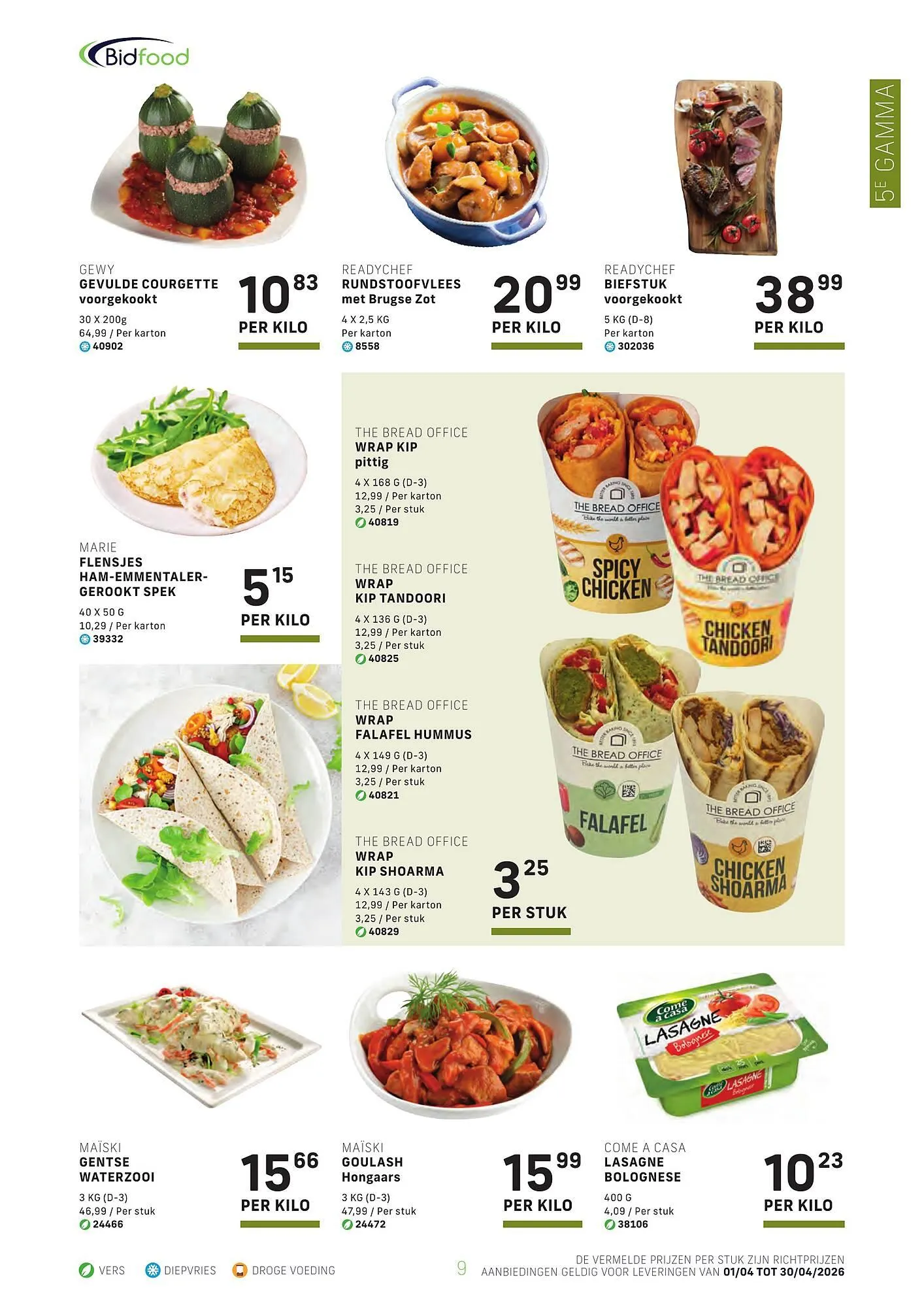 Bidfood folder van 1 april tot 30 april 2026 - folder pagina 9