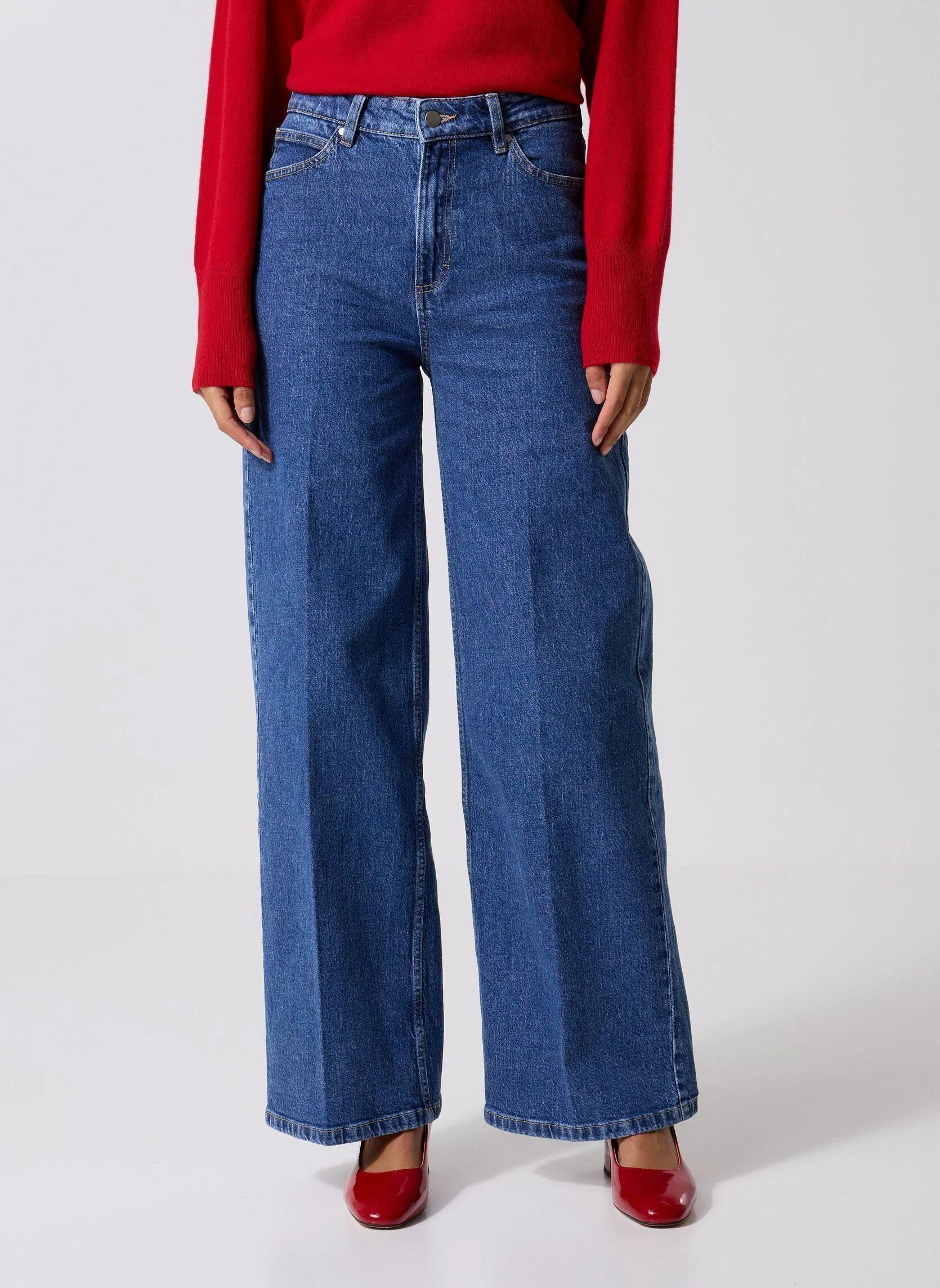 Wijde jeans / Flared Jeans POLISA dames blauw