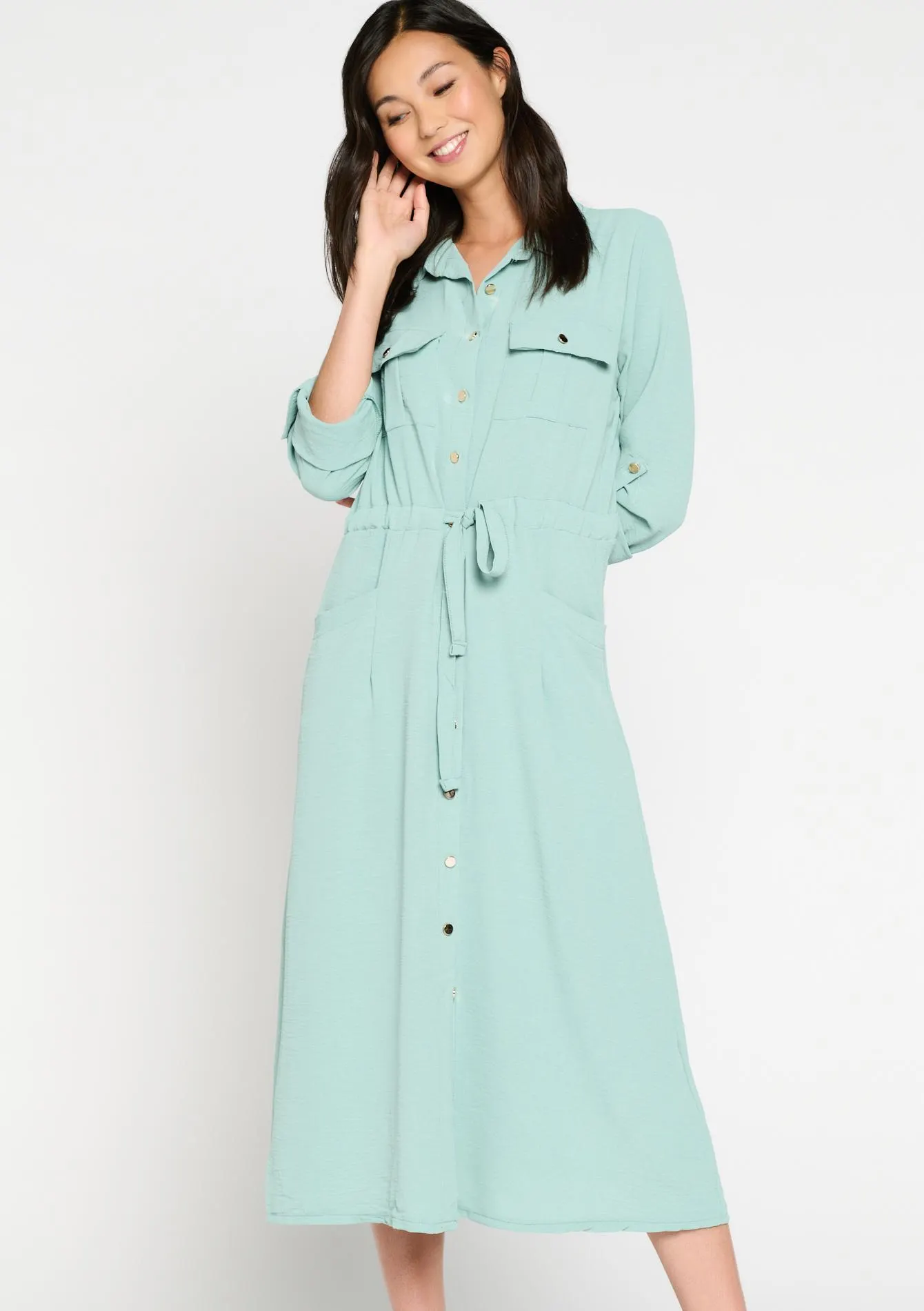 Utility shirt dress