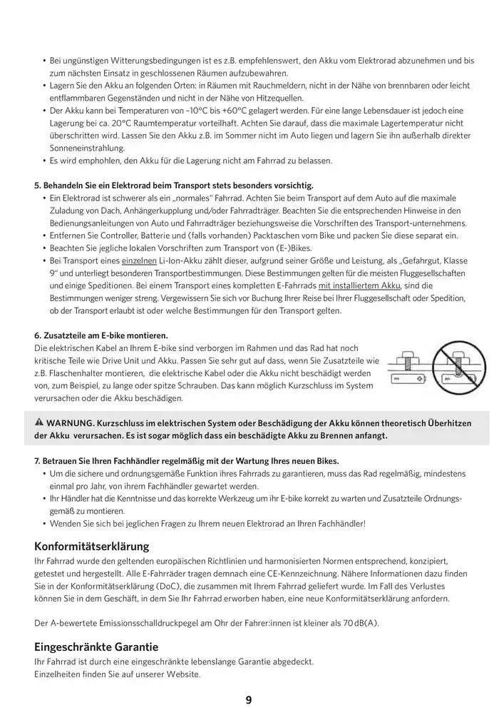 Electric Bike Manual van 12 februari tot 12 augustus 2025 - folder pagina 9