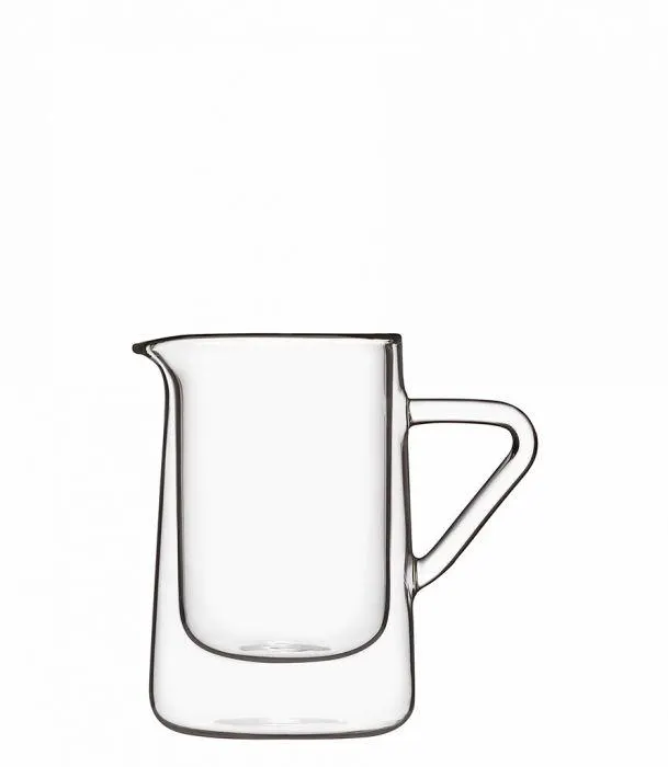 Dubbelwandig melkkannetje glas