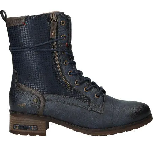 Mustang Veterboots Blauw Dames