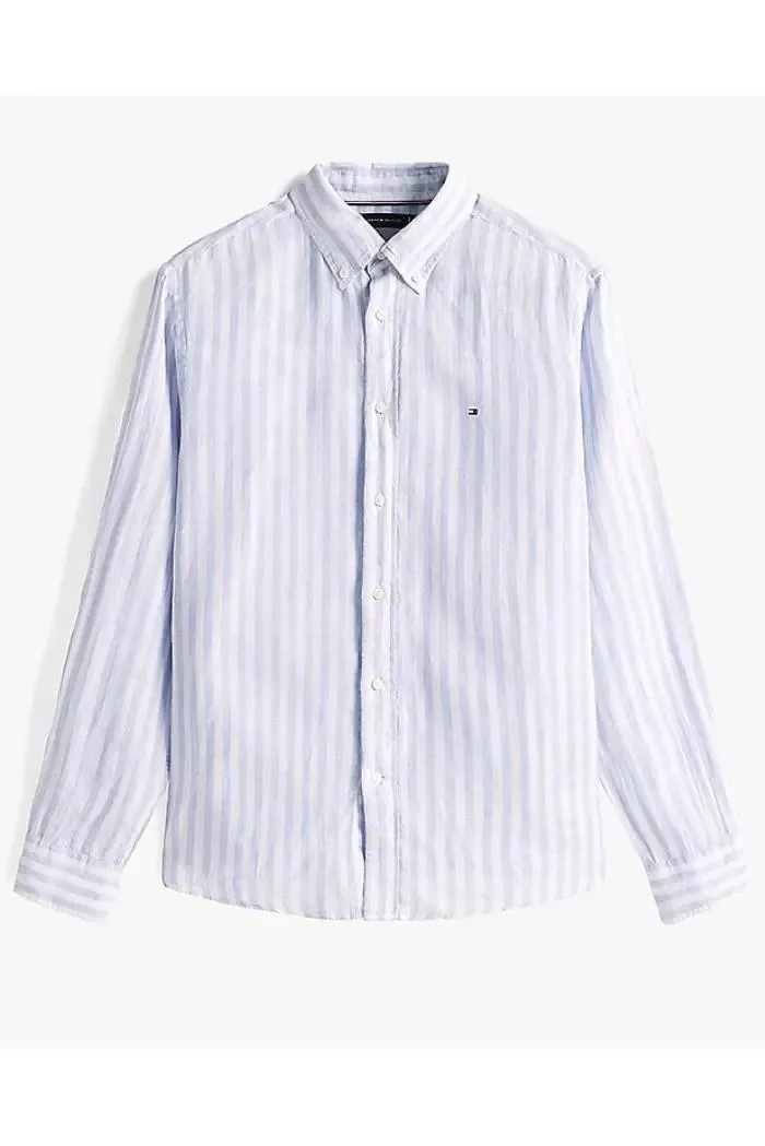 TOMMY HILFIGER LINEN ESSENTIAL STRIPE RF SHIRT