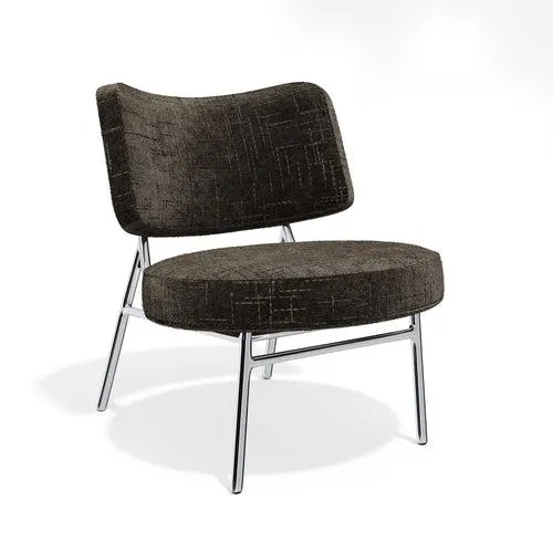 Sia Home - Fauteuil IGGY - Fluweel weefsel - Expresso bruin - 60cm