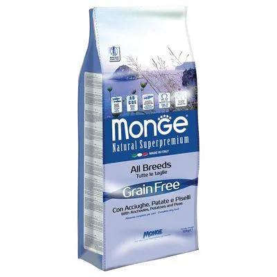 Monge BWild Grain Free All Breeds Adulte Anchois, pommes de terre & petits pois