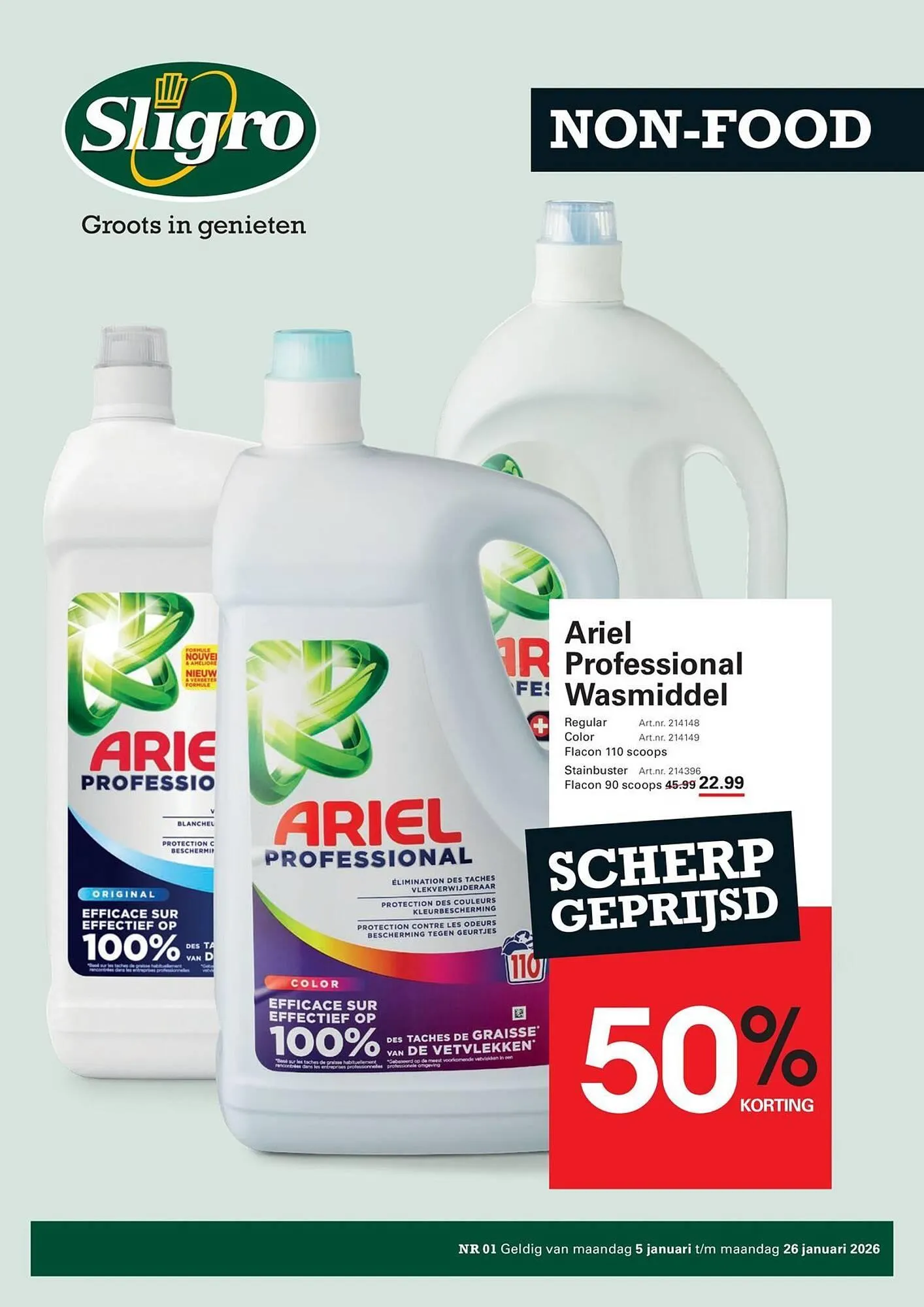 Sligro folder van 5 januari tot 26 januari 2026 - folder pagina 1