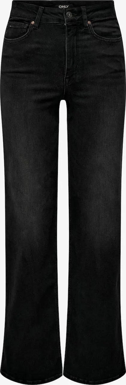 ONLY Wide leg Jeans 'ONLMadison Blush' in Black Denim