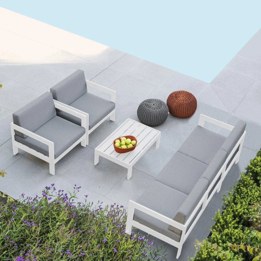 Vigo Loungeset white mat