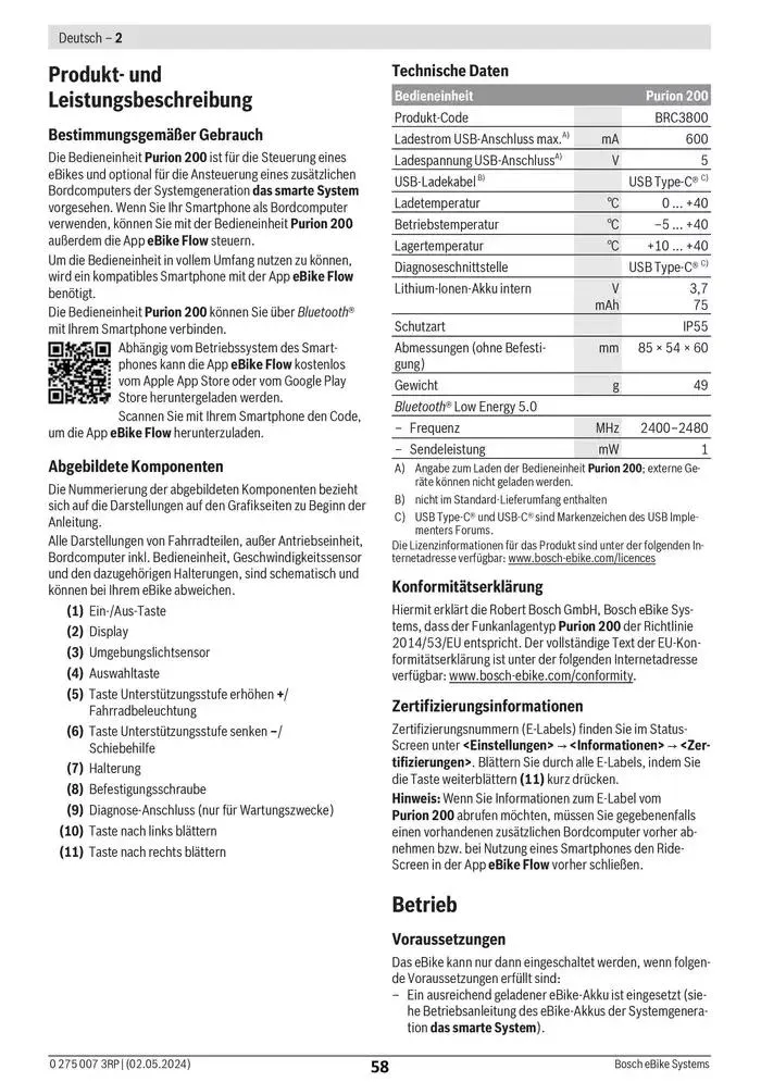 Electric Bike Manual van 12 februari tot 12 augustus 2025 - folder pagina 58