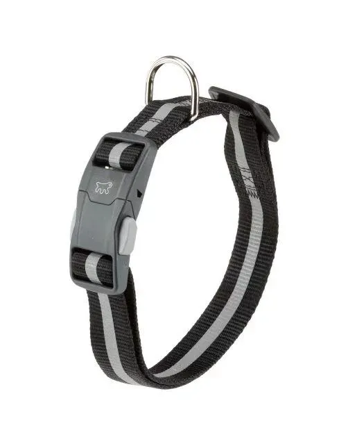 Adori Klikhalsband Reflex Zwart&Reflecterend - Hondenhalsband