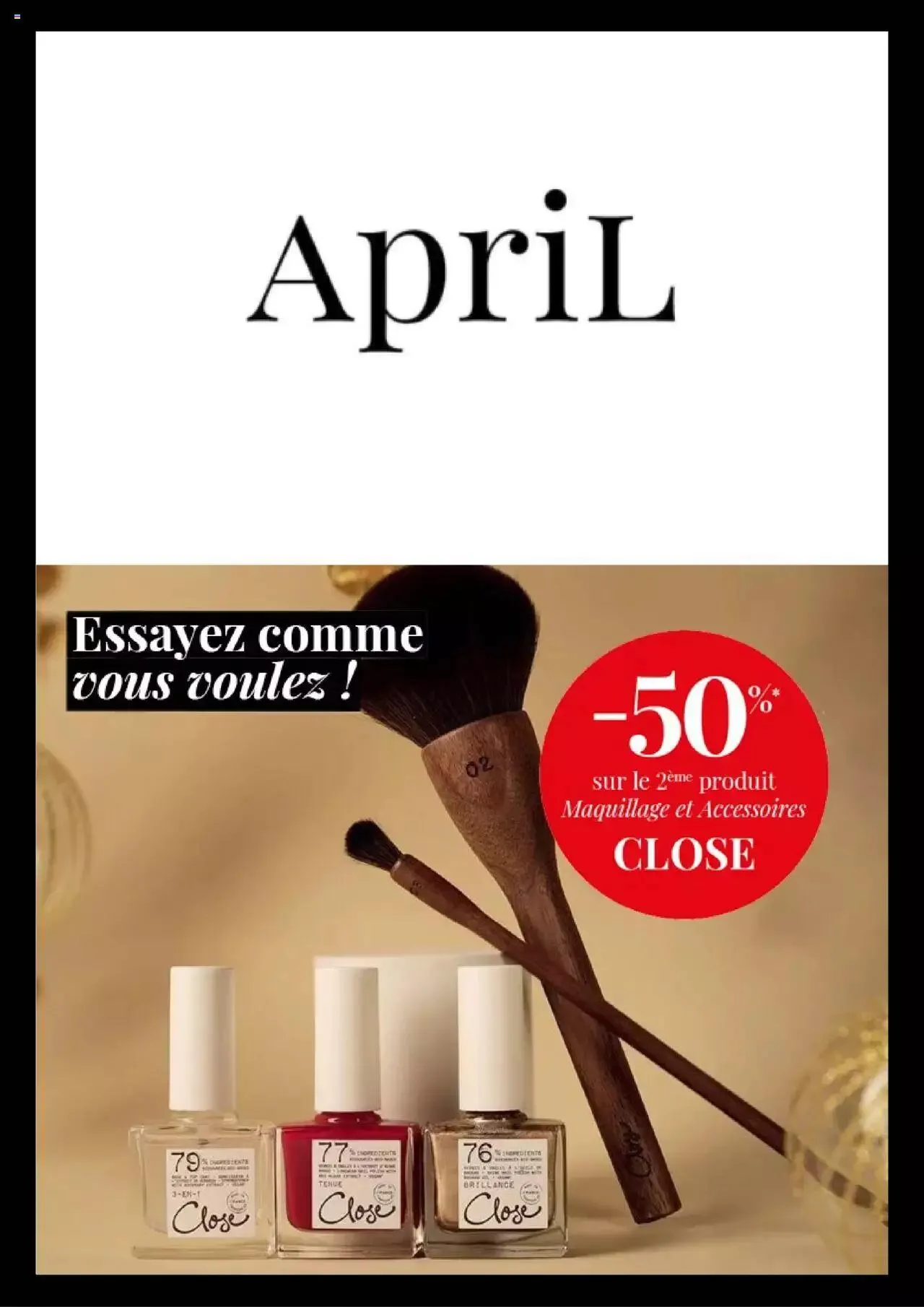 April Beauty folder / publicité van 8 maart tot 31 december 2023 - folder pagina 1