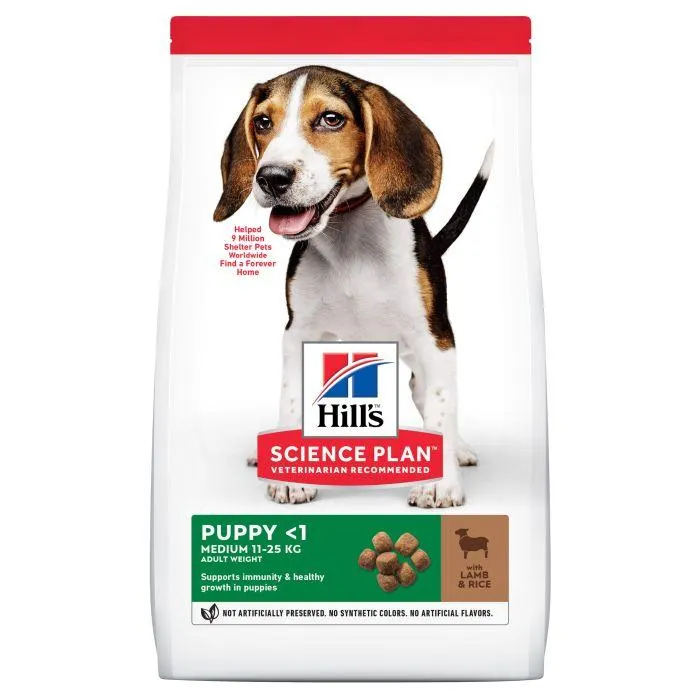 Hill's Science Plan Puppy Medium Hondenvoer Met Lam & Rijst 18kg