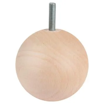 Duraline meubelpoot bol naturel eiken Ø7 cm