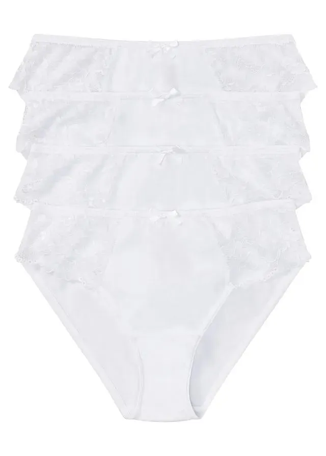 Lot de 4 slips à dentelle