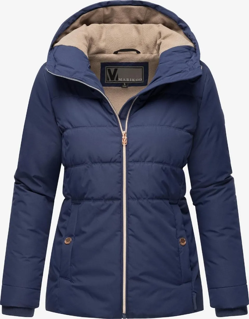 MARIKOO Winterjas 'Alemee 16' in Donkerblauw