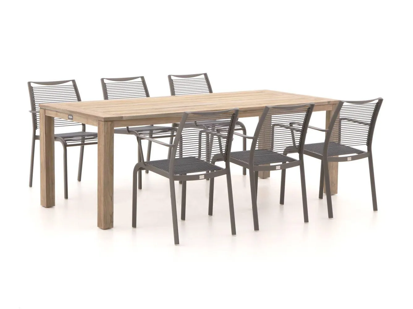 Apple Bee Hawaii/ROUGH-S 220cm dining tuinset 7-delig stapelbaar