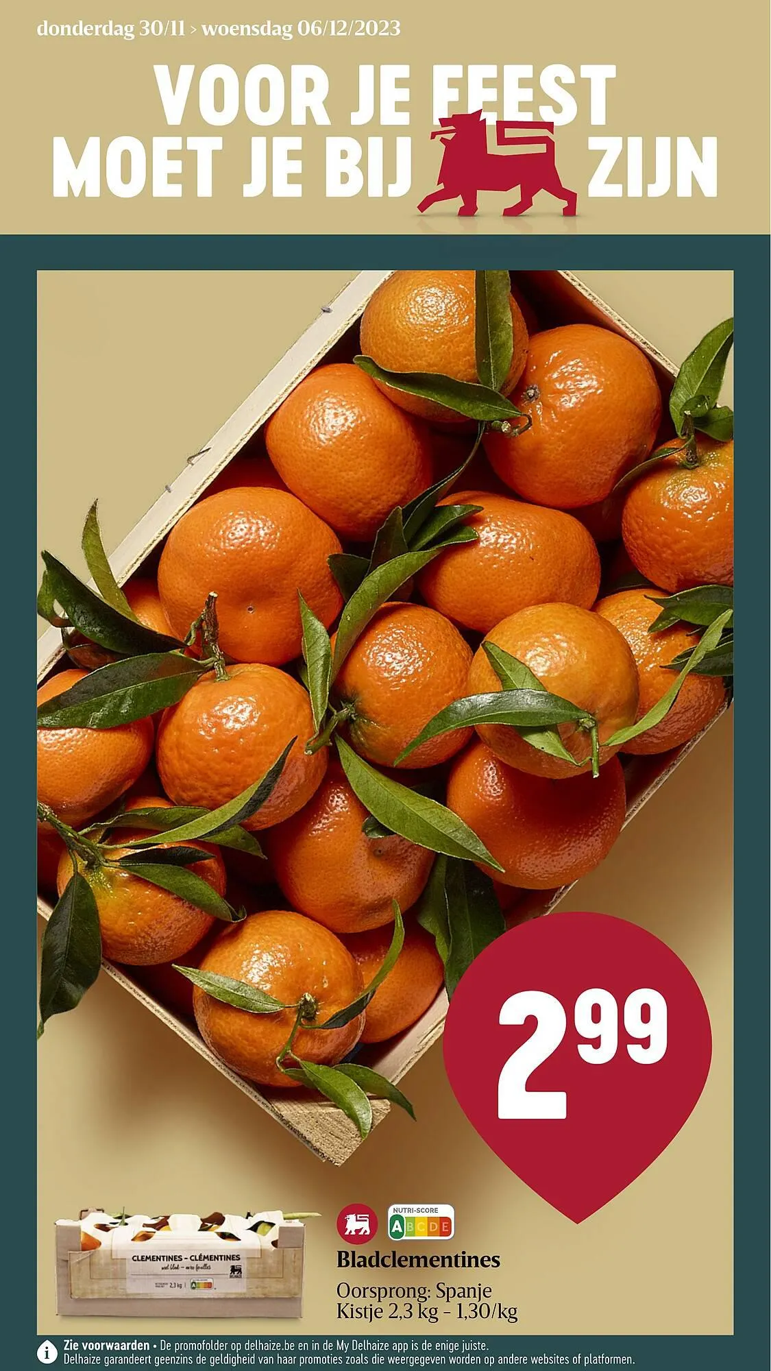 AD Delhaize folder van 30 november tot 6 december 2023 - folder pagina 1