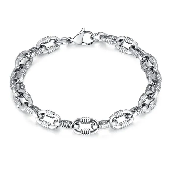 Armband in edelstaal, schakels