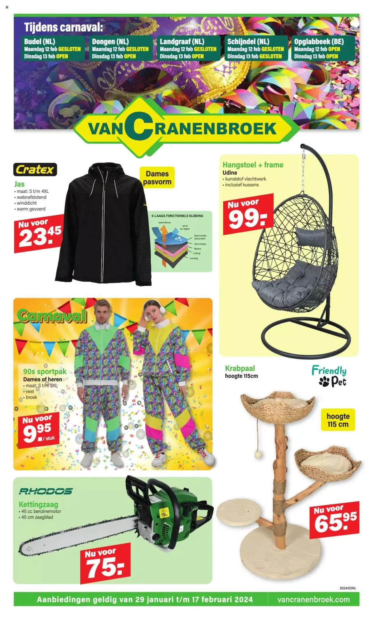 Van Cranenbroek folder / publicité van 17 februari tot 4 februari 2024 - folder pagina 