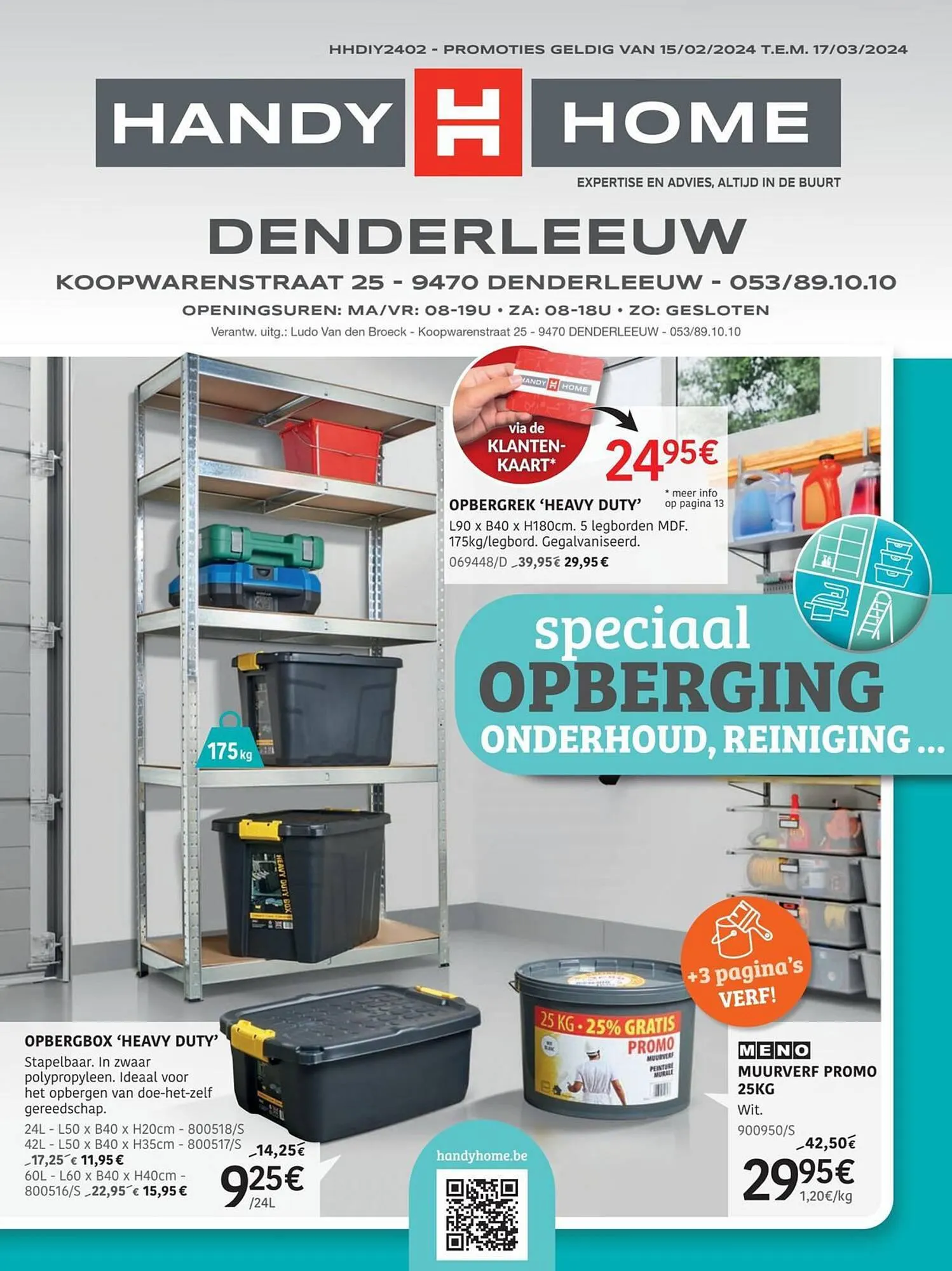 HandyHome folder van 15 februari tot 17 maart 2024 - folder pagina 1