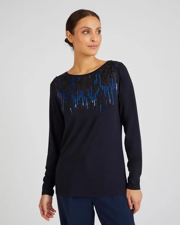 T-shirt met pailletten