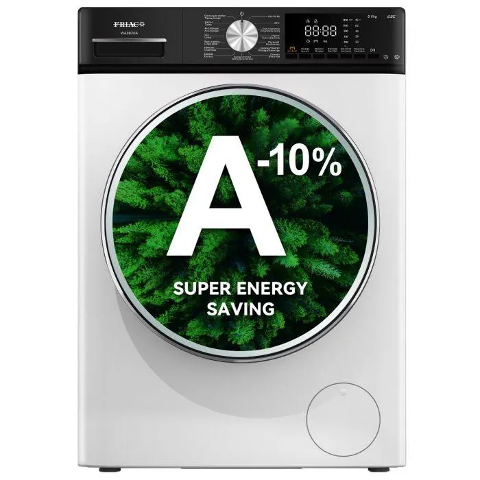 Friac wasmachine WA0820A - 8 kg - 1400 T/min - Energieklasse A-10%