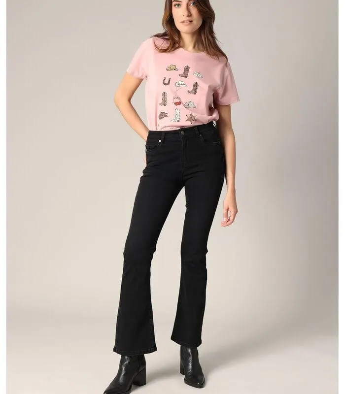 ALICIA - Uitlopende jeans met een flatterende en comfortabele pasvorm