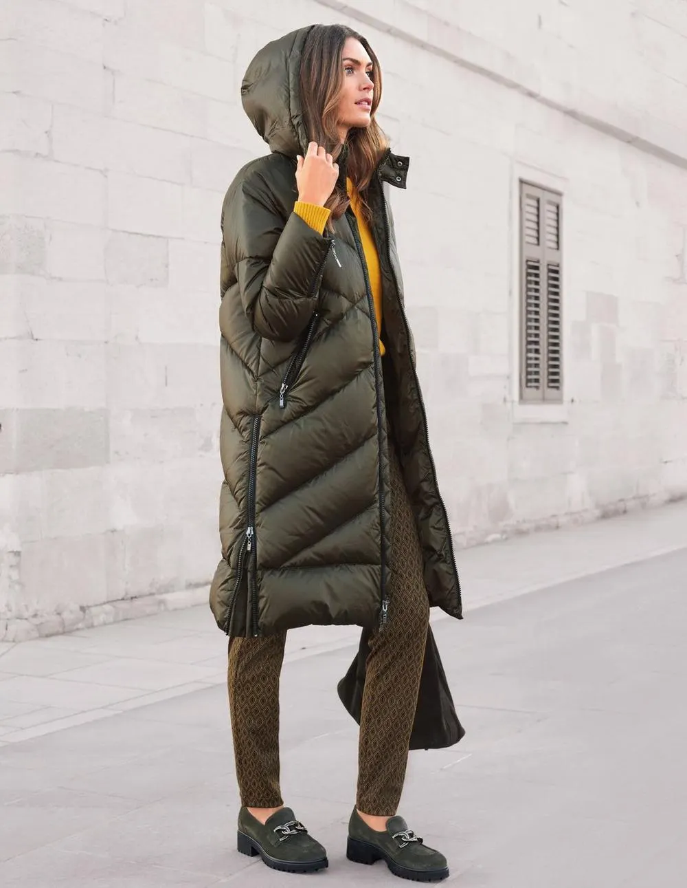 Elastische jersey slip-on broek