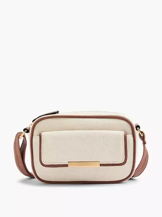 Beige schoudertas