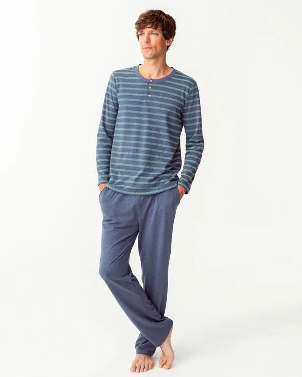 Pyjama in gestreept jerseytricot, Thermolactyl