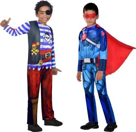 DEGUISEMENT REVERSIBLE SUPER-HEROS - PIRATE TAILLE 5-7 ANS