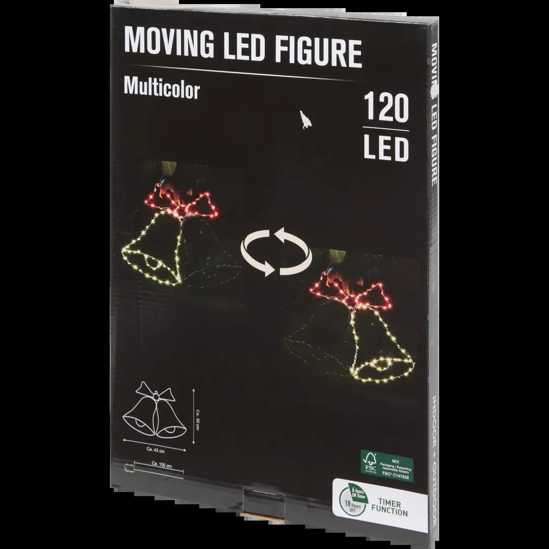 Draaiend ledfiguur Kerst