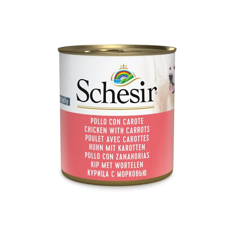Schesir Dog 285g - KIP & WORTEL (gelatine)