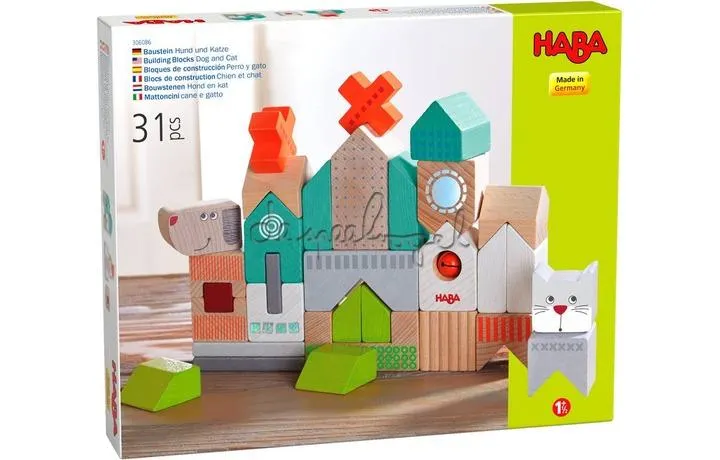 306086 Bouwstenen - Hond en kat (31 delen)